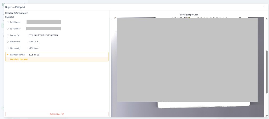 Data issues: highlighted fields in detailed information
